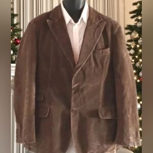 STONES Brown Corduroy Peak Lapel, Fitted Blazer, 42L - UK Style 🇬🇧
